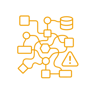 Icon für unübersichtliche technische Struktur