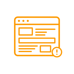 Icon für veraltete oder unprofessionelle Website
