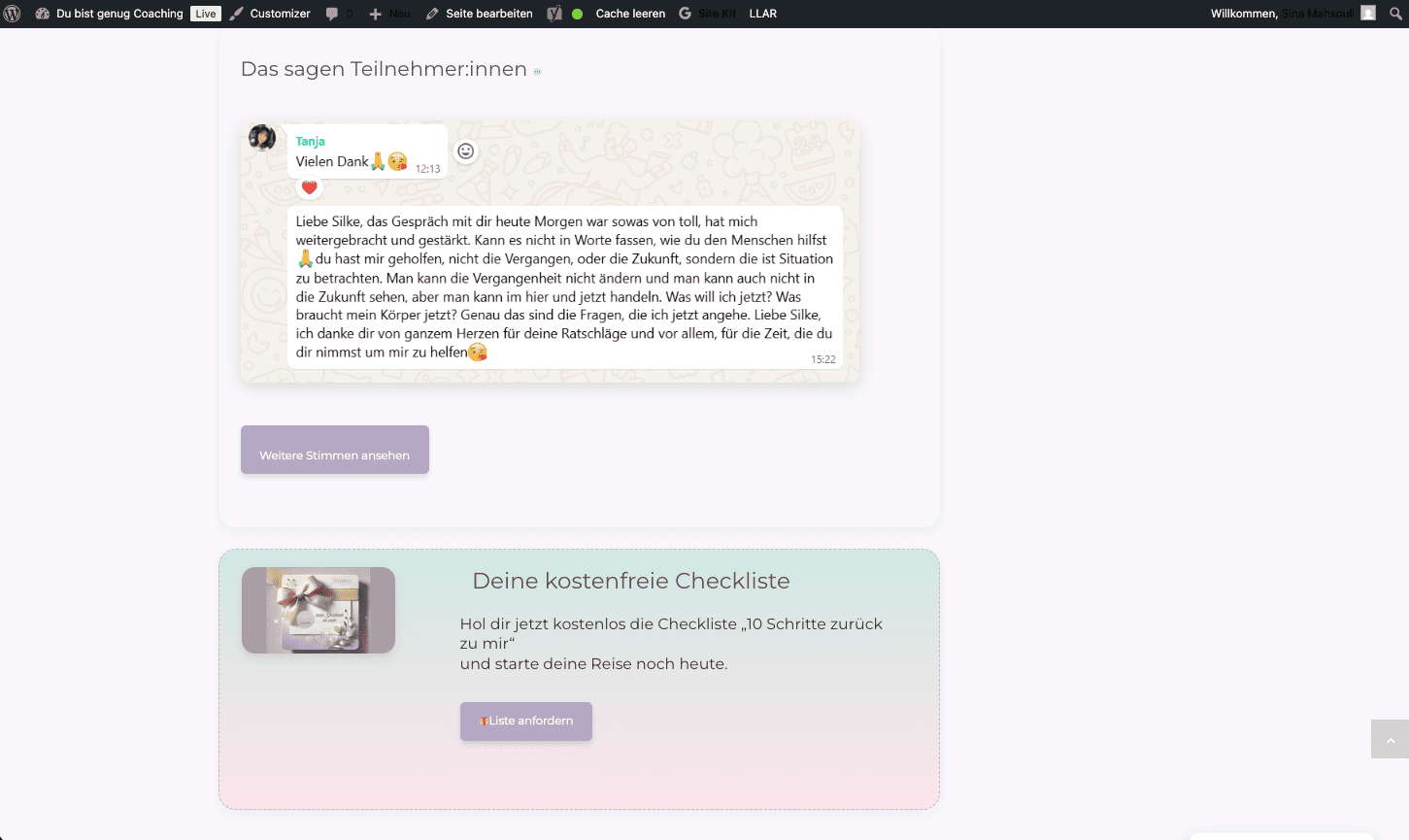 Bild von der Website https://du-bist-genug-coaching.de